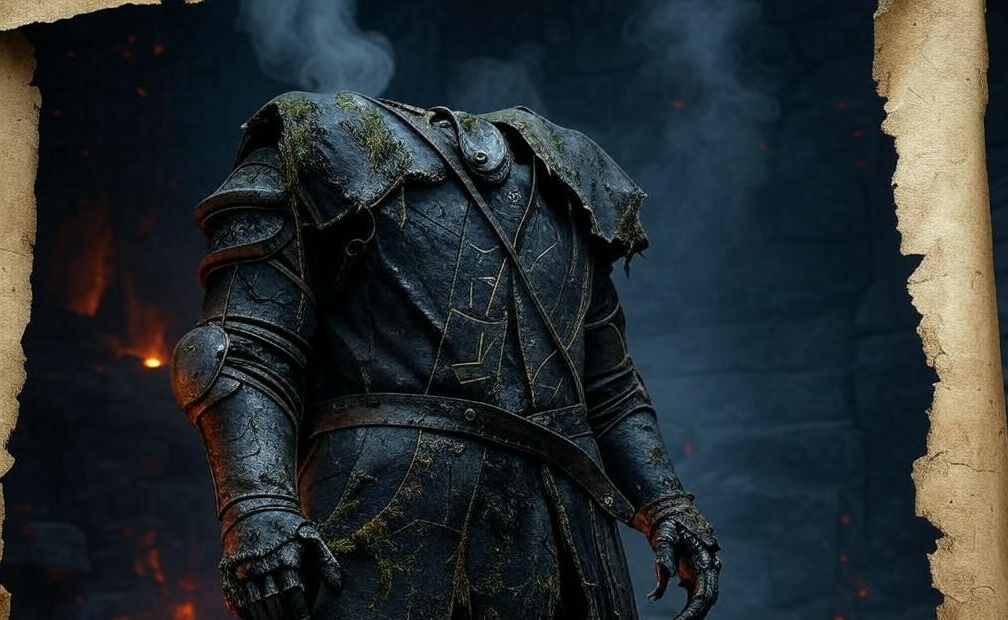 Rugged Leather Jerkin in the Cave of Flames