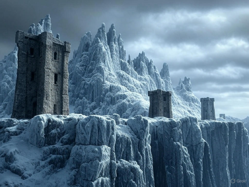 High Peaks with icy cliffs