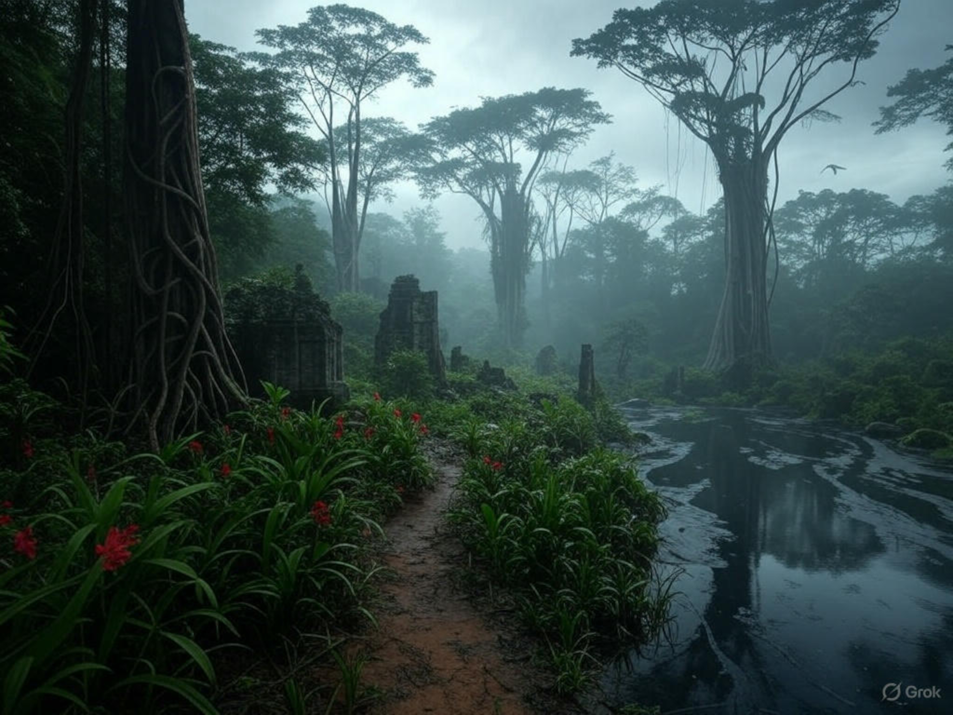 Living Jungle under stormy canopy